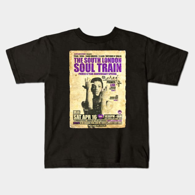 POSTER TOUR - SOUL TRAIN THE SOUTH LONDON 133 Kids T-Shirt by Promags99